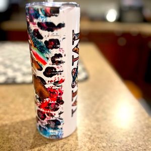 Mom dog paw 20oz steel tumbler